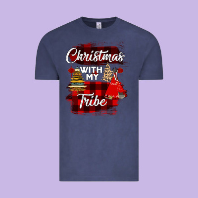 Christmas With My Tribe Vintage Tee Designed By Bettercallsaul