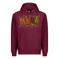 Burgundy Mama Christmas Mother's Day Premium Hoodie - FaDigitalArtStudio