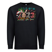 Black 2023 Happy New Year Premium Sweatshirt - CowhideDigitalArt