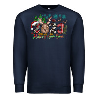 Navy 2023 Happy New Year Premium Sweatshirt - CowhideDigitalArt