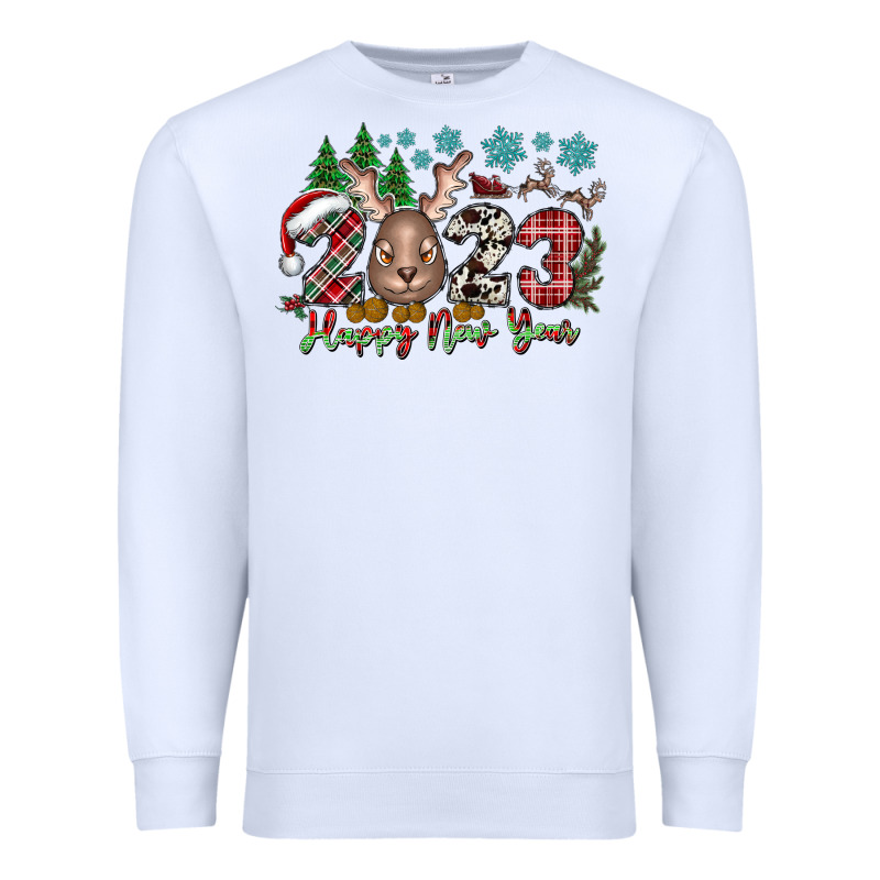 2023 Happy New Year Premium Sweatshirt by CowhideDigitalArt | Teevron