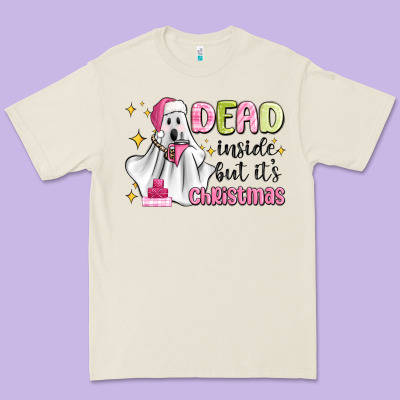 Dead Inside But It's Christmas Premium Tee Designed By Maliassmallbusiness
