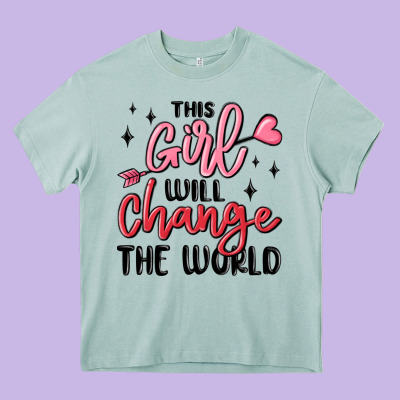 This Girl Will Change The World Heavy Core Tee Designed By Maliassmallbusiness