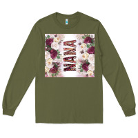 Army Green mother's day nana flowers tumbler tbs Long Sleeve Tee - TumblerDesignByShophia
