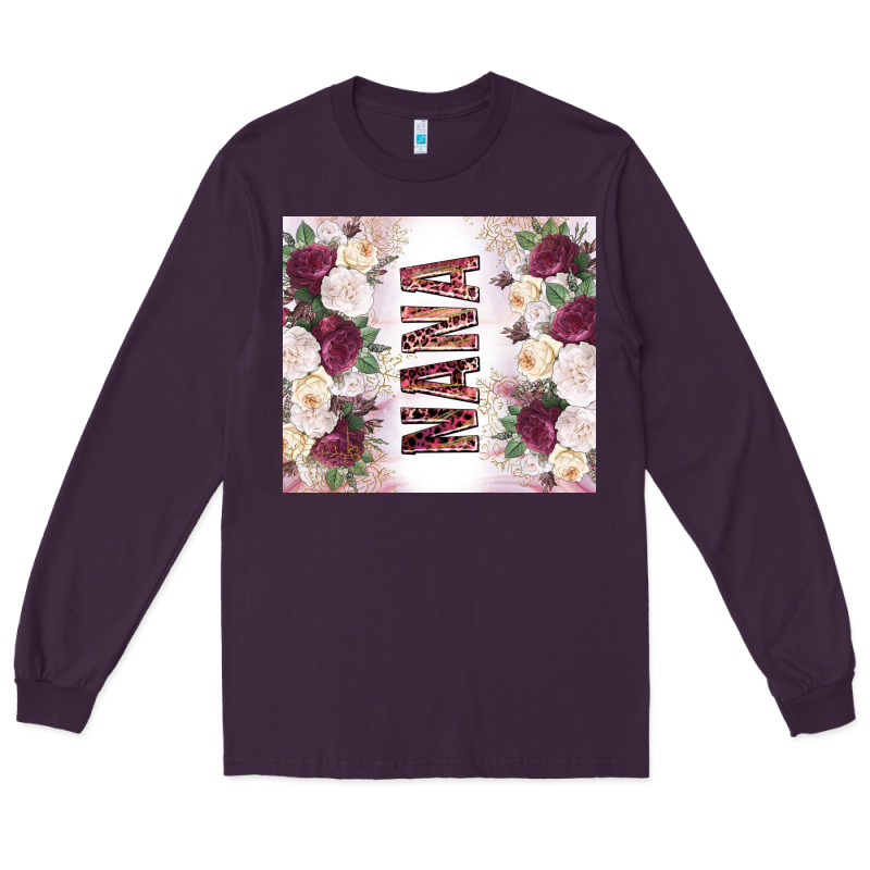 Mother's Day Nana Flowers Tumbler Tbs Long Sleeve Tee by TumblerDesignByShophia | Teevron