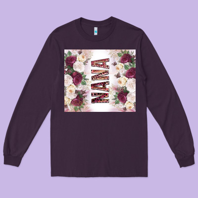 Mother's Day Nana Flowers Tumbler Tbs Long Sleeve Tee Designed By Tumblerdesignbyshophia