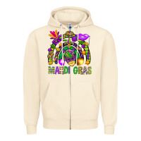 Sandshell Mardi Gras Rainbow Zipper Hoodie - BundleAndBundleShop
