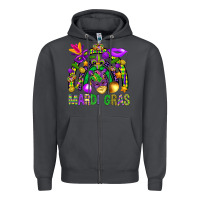 Smoke Mardi Gras Rainbow Zipper Hoodie - BundleAndBundleShop