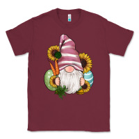 Burgundy easter gnomes egg carrot sunflowers Classic Tee - RanaPortraitStore