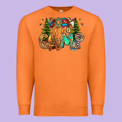Born To Camp Premium Sweatshirt Designed By Cowhidedigitalart
