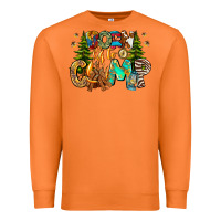 Carrot Born To Camp Premium Sweatshirt - CowhideDigitalArt