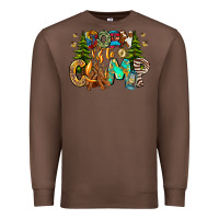 Chestnut Born To Camp Premium Sweatshirt - CowhideDigitalArt