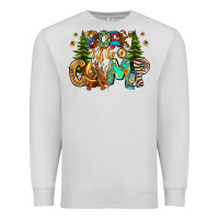 Dove Grey Born To Camp Premium Sweatshirt - CowhideDigitalArt
