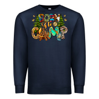Navy Born To Camp Premium Sweatshirt - CowhideDigitalArt