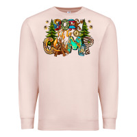 Pale Pink Born To Camp Premium Sweatshirt - CowhideDigitalArt