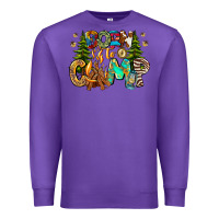 Purple Born To Camp Premium Sweatshirt - CowhideDigitalArt
