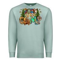 Seafoam Born To Camp Premium Sweatshirt - CowhideDigitalArt
