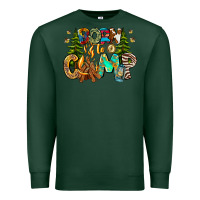 Sports Green Born To Camp Premium Sweatshirt - CowhideDigitalArt