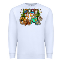 White Born To Camp Premium Sweatshirt - CowhideDigitalArt