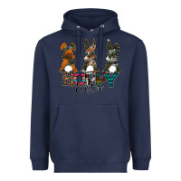 Navy Hoppy Easter Heavyweight Hoodie - CowhideDigitalArt