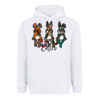 White Hoppy Easter Heavyweight Hoodie - CowhideDigitalArt