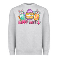Heather Grey Happy Easter Nurse eggs Easter Day Heavyweight Sweatshirt - CowGirlArtShop