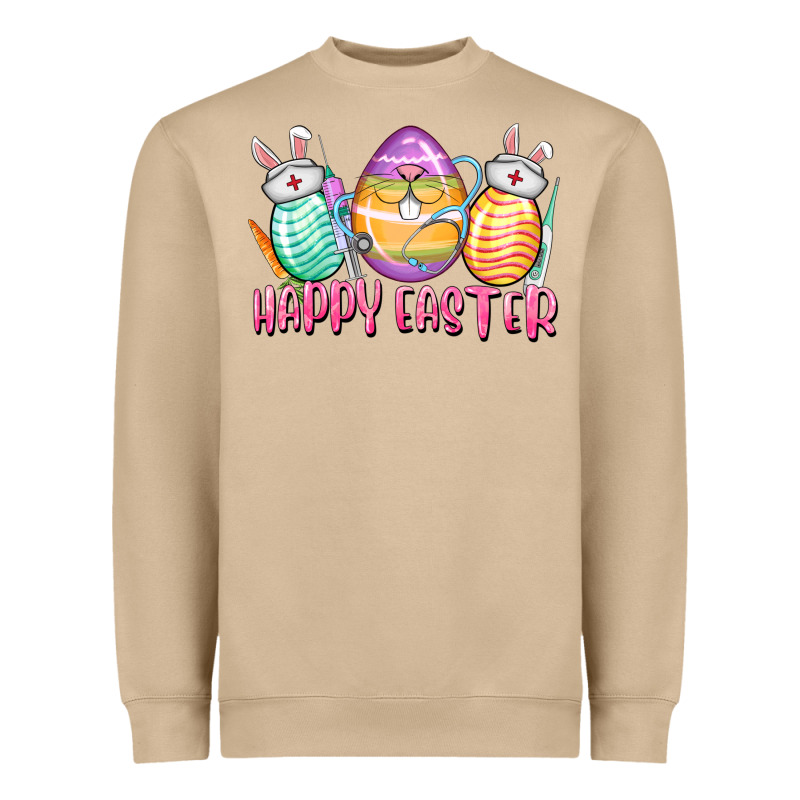 Happy Easter Nurse Eggs Easter Day Heavyweight Sweatshirt by CowGirlArtShop | Teevron