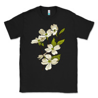 Black American Dogwood Flower Illustrations Classic Tee - LillyAllenDesigns