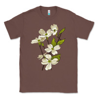 Chestnut American Dogwood Flower Illustrations Classic Tee - LillyAllenDesigns