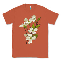 Copper American Dogwood Flower Illustrations Classic Tee - LillyAllenDesigns