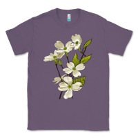 Lavender American Dogwood Flower Illustrations Classic Tee - LillyAllenDesigns