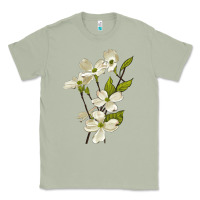 Matcha American Dogwood Flower Illustrations Classic Tee - LillyAllenDesigns