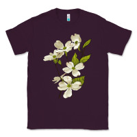 Plum American Dogwood Flower Illustrations Classic Tee - LillyAllenDesigns