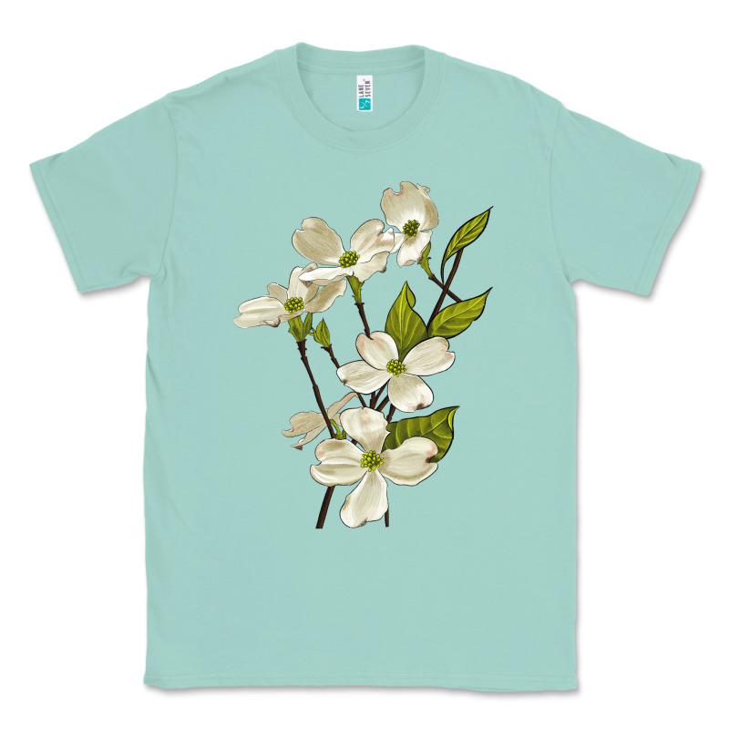 American Dogwood Flower Illustrations Classic Tee by LillyAllenDesigns | Teevron