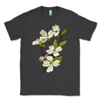 Smoke American Dogwood Flower Illustrations Classic Tee - LillyAllenDesigns