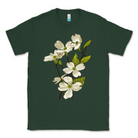 Sports Green American Dogwood Flower Illustrations Classic Tee - LillyAllenDesigns