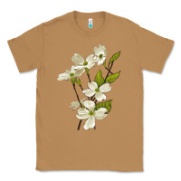 Toasted Coconut American Dogwood Flower Illustrations Classic Tee - LillyAllenDesigns