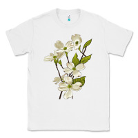 White American Dogwood Flower Illustrations Classic Tee - LillyAllenDesigns
