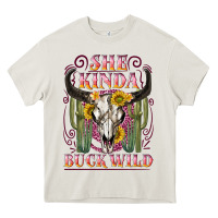 Cream she kinda buck wild with bull skull Heavy Core Tee - NancyCooperArtShop