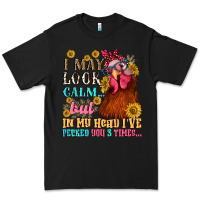 Black i may look calm but in my head i pecked you three Premium Tee - NancyCooperArtShop