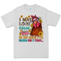 Dove Grey i may look calm but in my head i pecked you three Premium Tee - NancyCooperArtShop