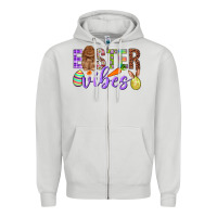 Dove Grey Easter Vibes Zipper Hoodie - BundleAndBundleShop