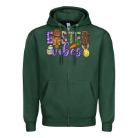 Sports Green Easter Vibes Zipper Hoodie - BundleAndBundleShop
