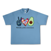 Pebble Blue PEACE LOVE AVOCADOS Urban Heavy Tee - Bettercallsaul