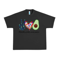 Pigment Black PEACE LOVE AVOCADOS Urban Heavy Tee - Bettercallsaul