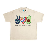 Sandshell PEACE LOVE AVOCADOS Urban Heavy Tee - Bettercallsaul
