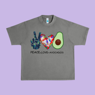 Peace Love Avocados Urban Heavy Tee Designed By Bettercallsaul
