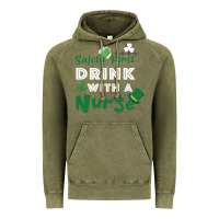 Vintage Olive Safety First Drink With A Nurse Vintage Hoodie - Bettercallsaul