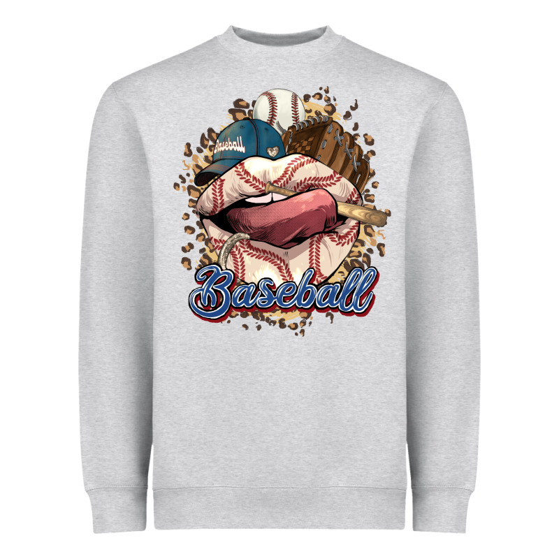 Baseball Lips Heavyweight Sweatshirt by HowdyJamesFarm | Teevron