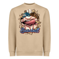 Mushroom Baseball lips Heavyweight Sweatshirt - HowdyJamesFarm